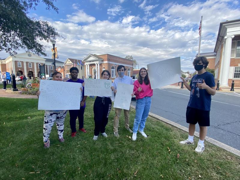 Sussex Tech and Sussex Academy students who attended the rally include (l-r) Jess Pellettere, Mariah Showell, Gianna Voges, Kemper Cole, Gianna Orsini and Ronin Max.